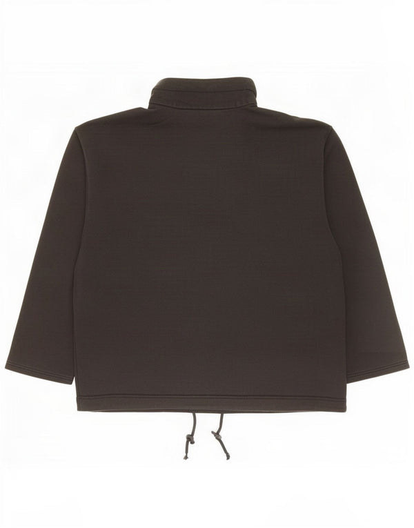 Felpa Champion da uomo con collo con zip grafica, maglione piccolo in cotone nero
