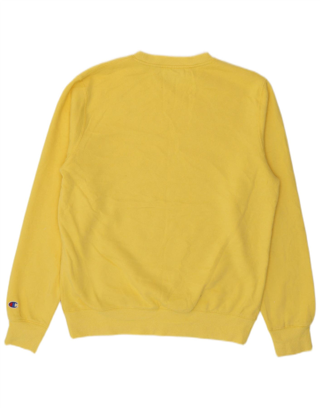 Felpa grafica da uomo Champion, maglione grande, cotone giallo