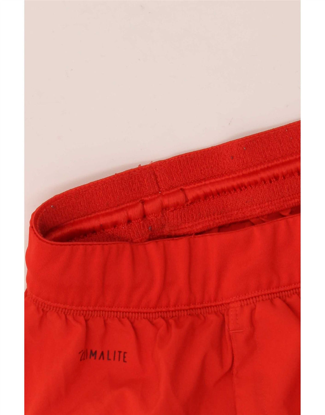 Pantaloncini sportivi Adidas Climalite da uomo piccoli in poliestere color block rosso