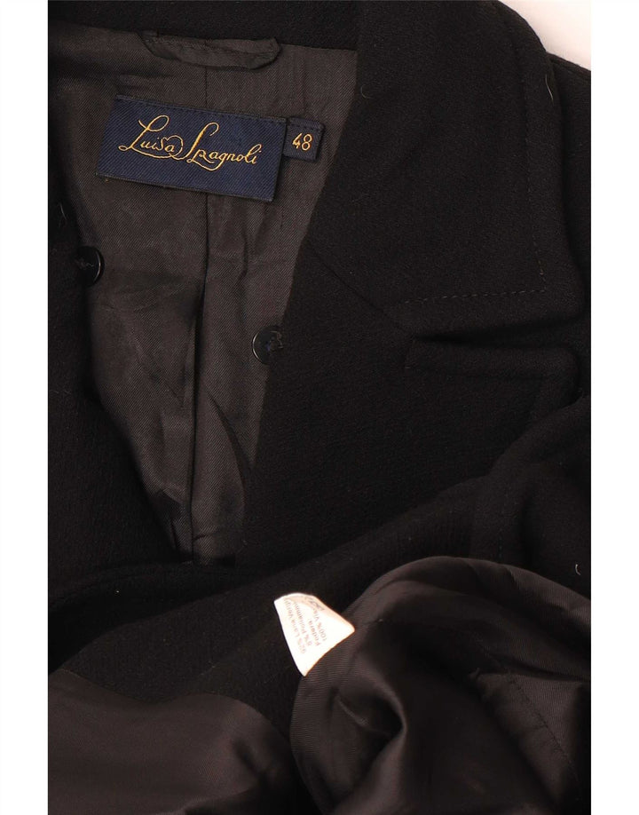 Cappotto Donna Luisa Spagnoli IT 48 XL Lana Nera