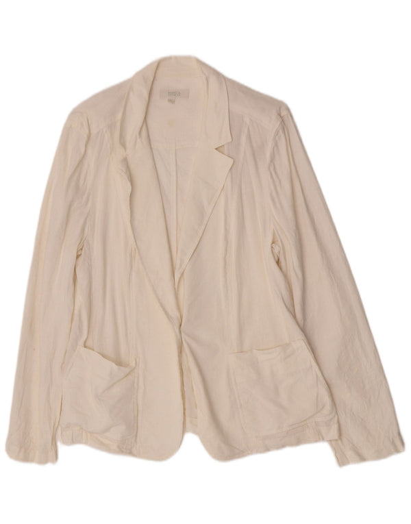 Giacca blazer a 1 bottone Marks & Spencer da donna UK 18 XL bianca