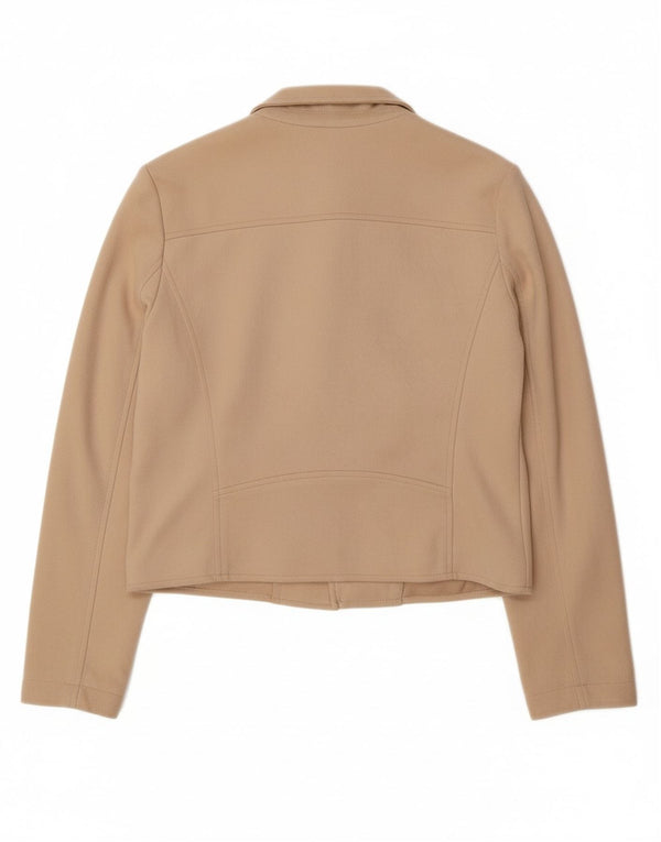 Giubbotto bomber corto da donna GUESS UK 10 piccolo poliestere beige