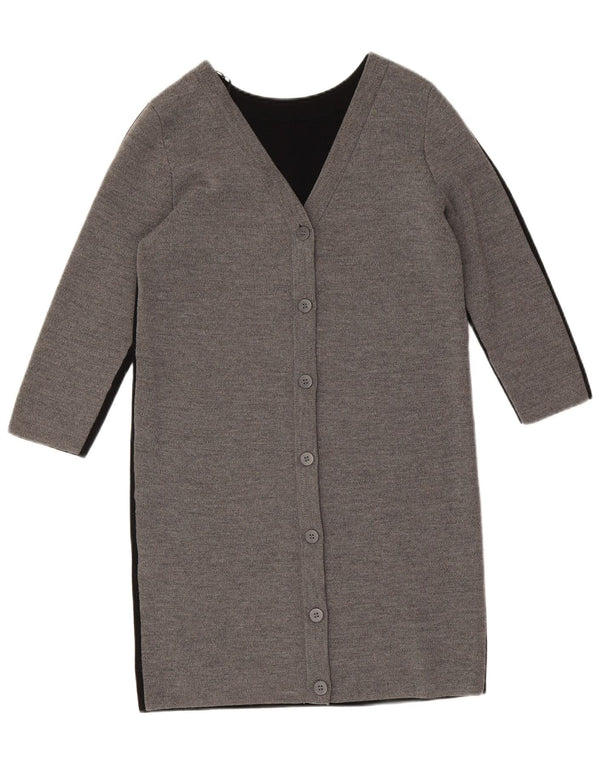 Maglione cardigan lungo da donna con maniche a 3/4 Cos UK 6 XS Colore grigio