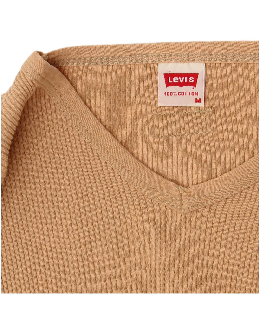 Levi's Top da donna a maniche lunghe UK 12 Cotone beige medio