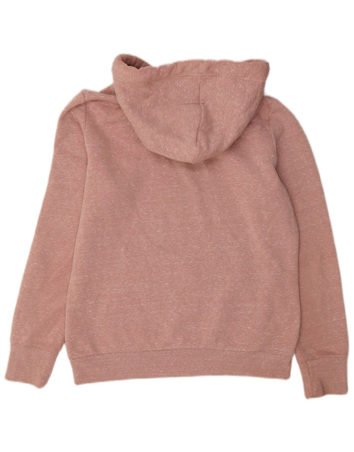 Felpa con cappuccio da donna Superdry UK 12 Poliestere screziato rosa medio