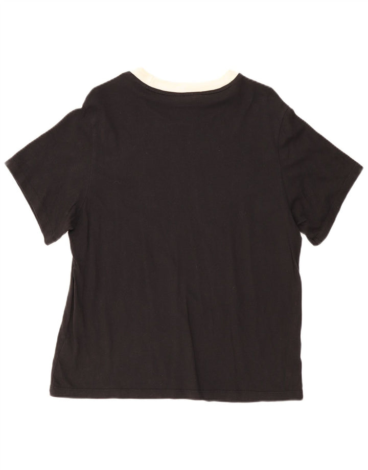 T-shirt da donna ADIDAS Top UK 12 medio nero cotone