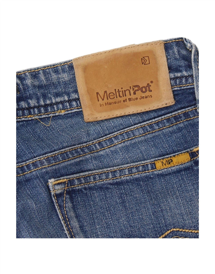 MELTIN' POT Womens Straight Jeans W26 L24 Blue Cotton
