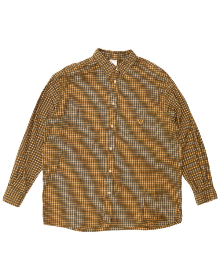 BOGNER Camicia da donna in flanella US 18 2XL Cotone a quadri gialli