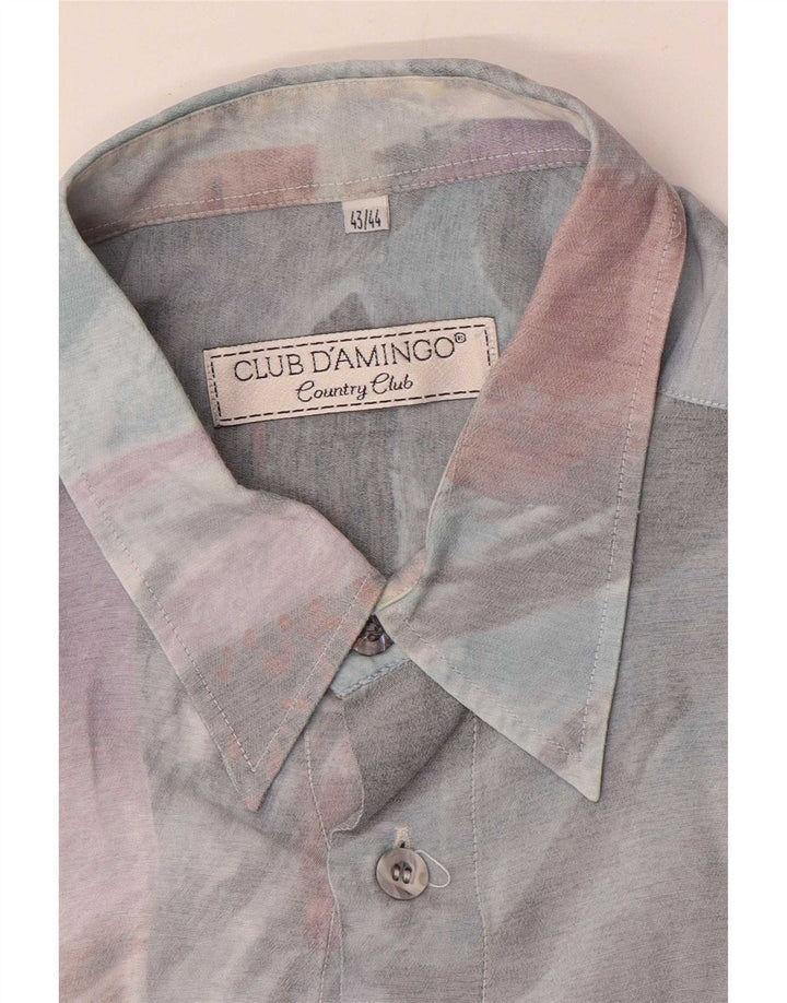Camicia da uomo con motivo astratto Club D'Amingo taglia 43/44 XL multicolore