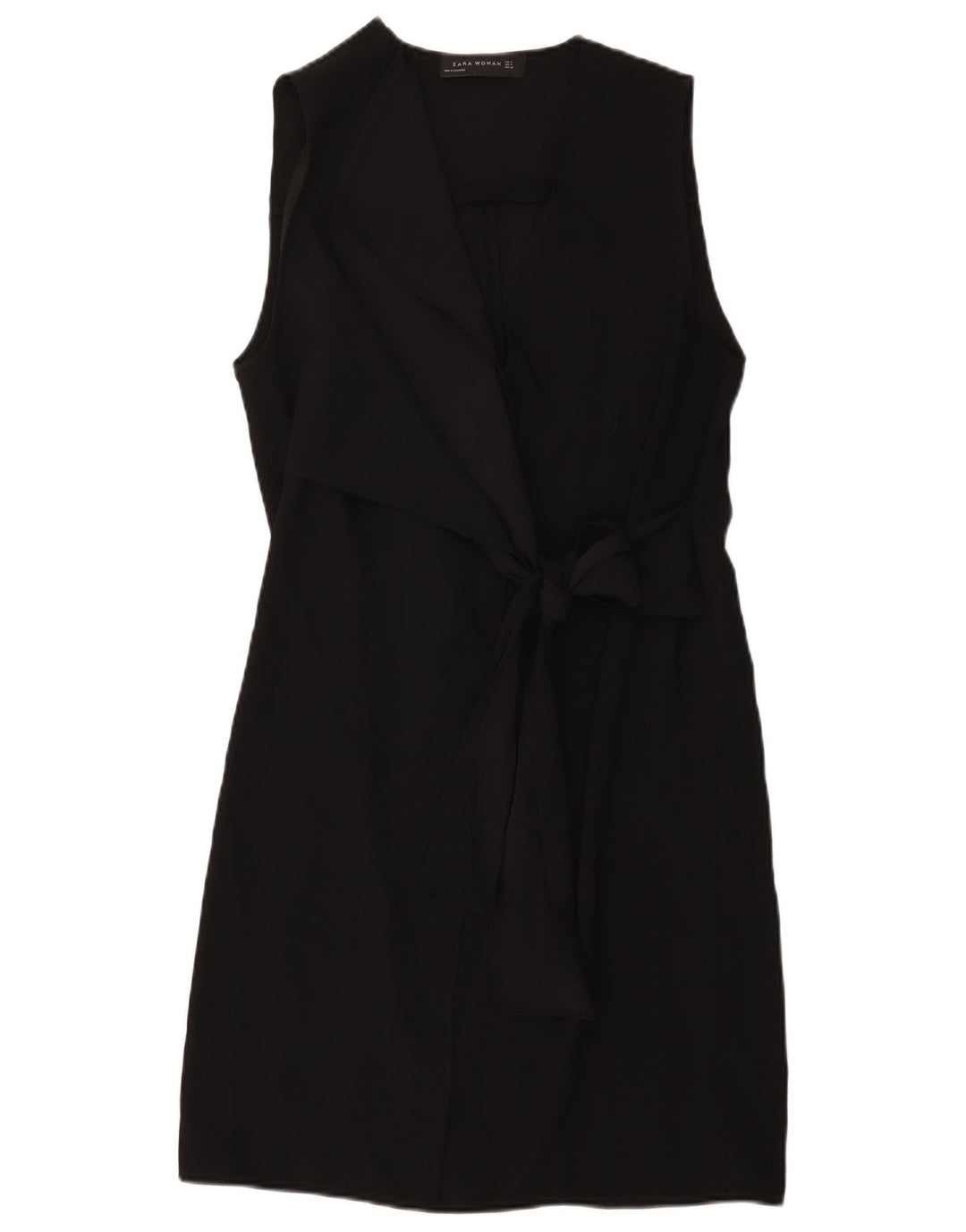Abito a portafoglio senza maniche da donna Zara UK 14 medio nero