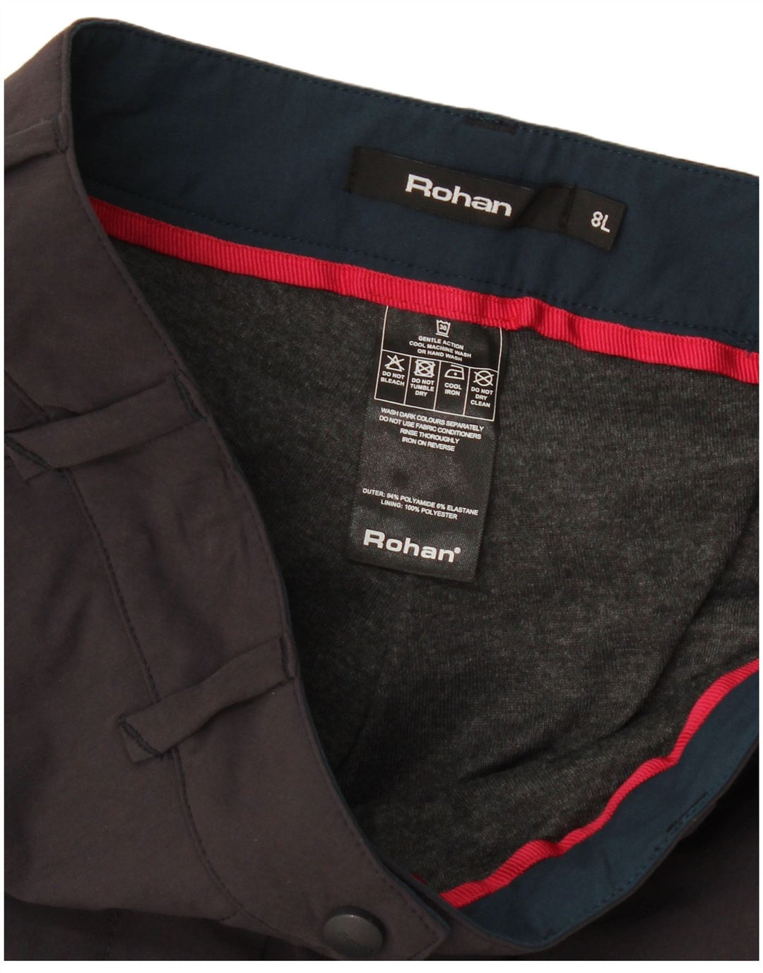 Pantaloni chino bootcut da donna Rohan UK 8 Small W30 L33 Poliammide grigio