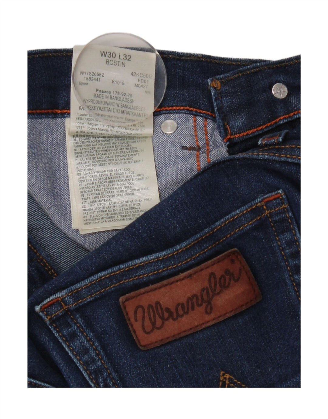 Wrangler Donna Boston Slim Jeans W30 L32 Cotone Blu