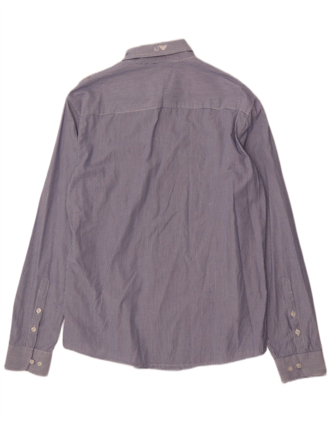 Camicia aderente da uomo Armani Jeans 2XL cotone gessato blu