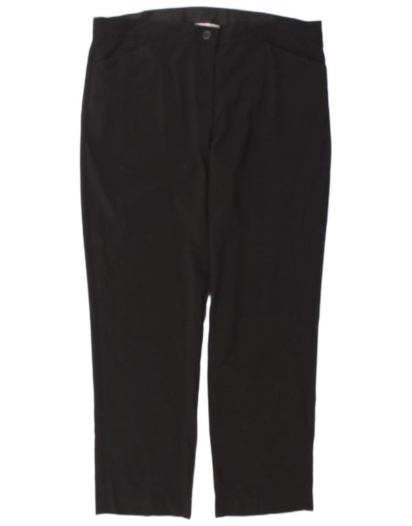 Pantaloni casual dritti da donna Marks & Spencer UK 14 Large W36 L30 Neri