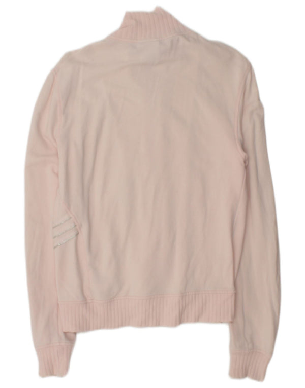 Giacca da ginnastica da donna Adidas UK 14 cotone rosa medio