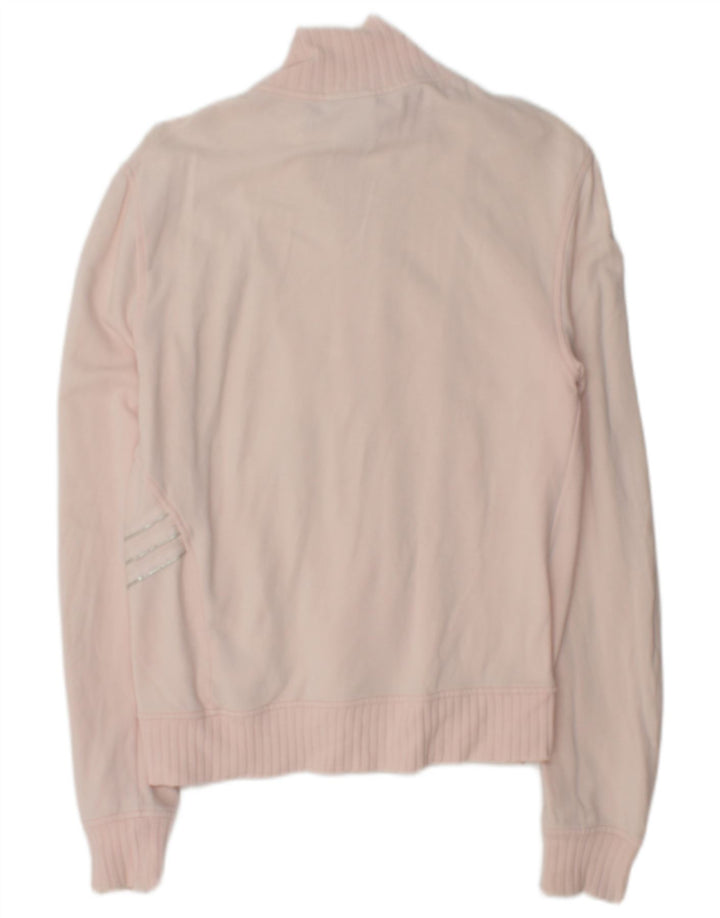 Giacca da ginnastica da donna Adidas UK 14 cotone rosa medio