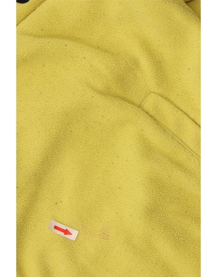 Maglione in pile con cappuccio grafico da uomo Champion grande poliestere giallo