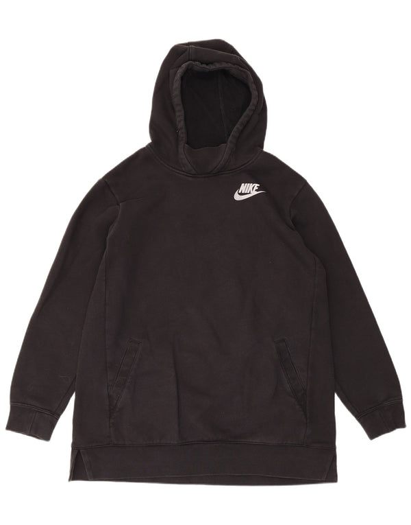 Abito in maglia da ragazza Nike con vestibilità ampia con cappuccio, 13-14 anni, XL, cotone nero, sportivo