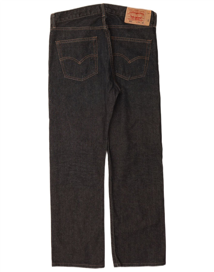 LEVI'S Jeans dritti da uomo 501 W34 L30 cotone blu navy