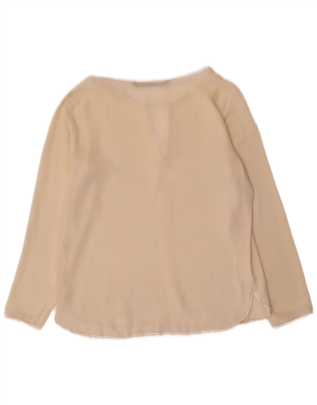 Camicetta a maniche lunghe da donna Zara UK 10 piccola Beige