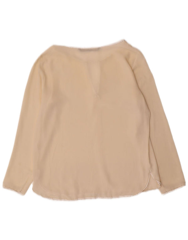Camicetta a maniche lunghe da donna Zara UK 10 piccola Beige