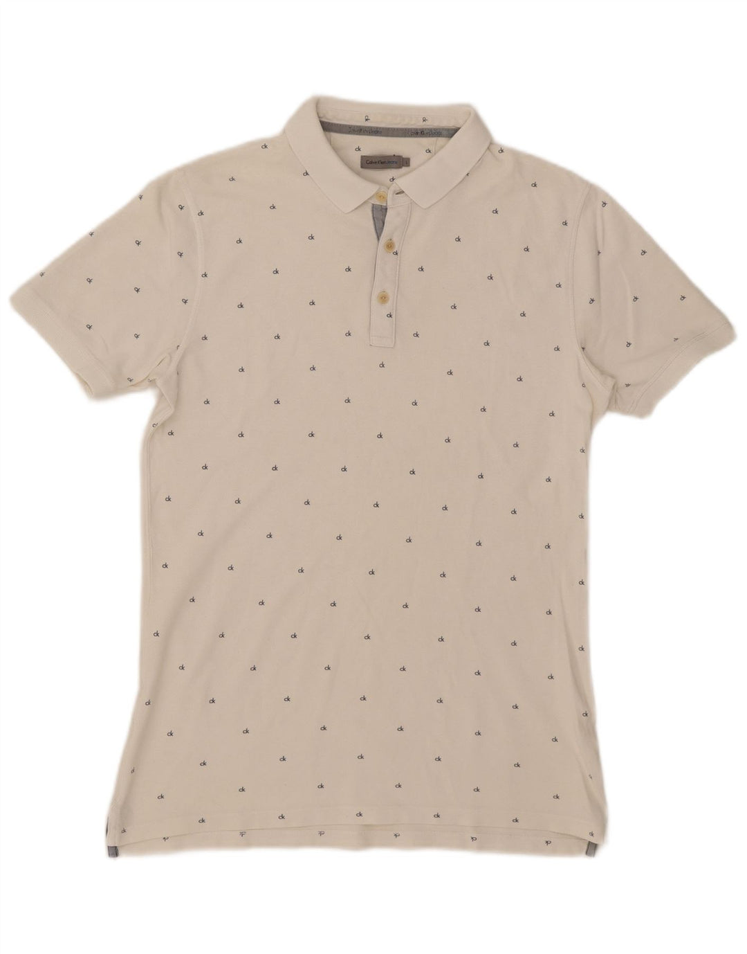 Polo da uomo Calvin Klein Jeans grande bianca maculata