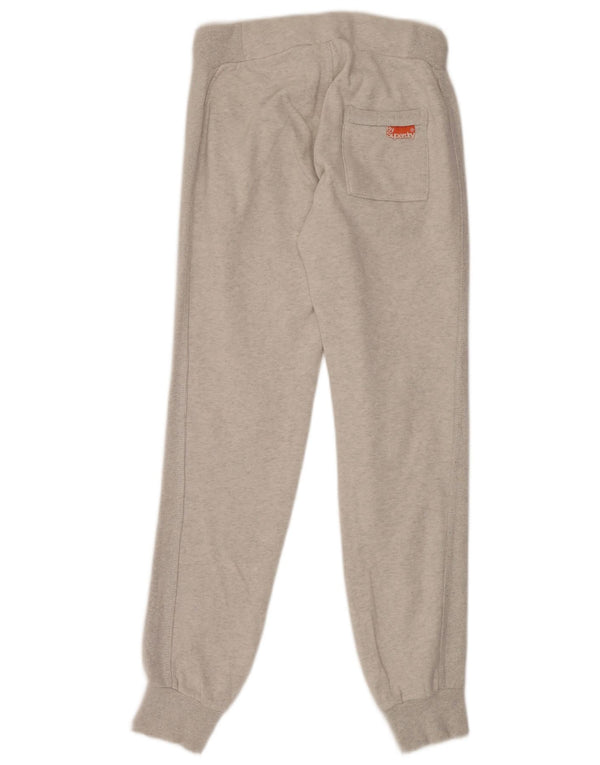 Pantaloni da tuta da donna Superdry Joggers UK 6 XS Cotone chiazzato grigio