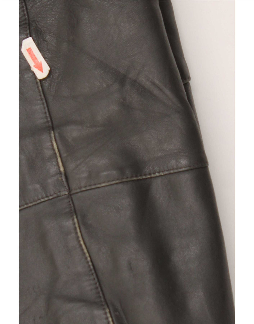 Giacca in pelle vintage da uomo UK 40 grande grigia