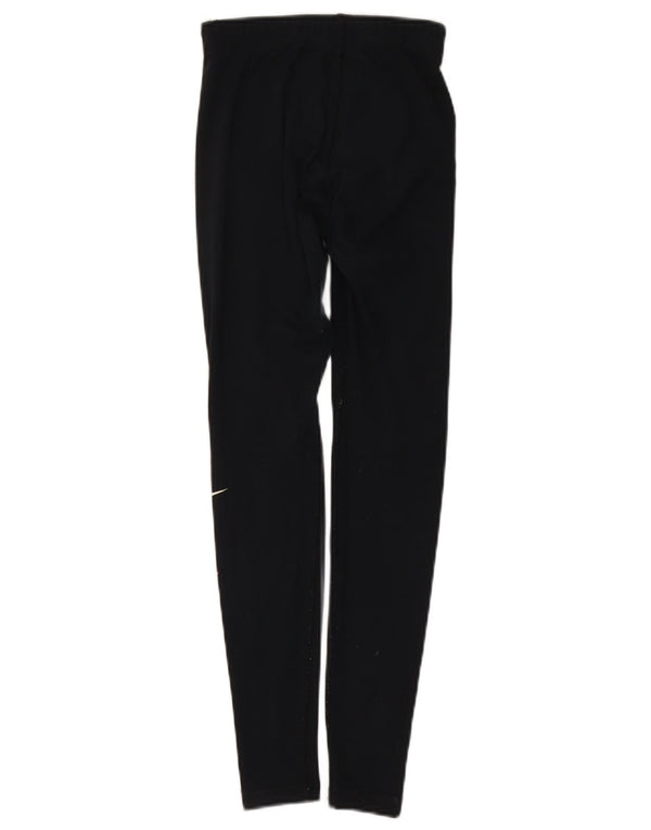 Leggings grafici da donna Nike UK 4 XS cotone blu navy