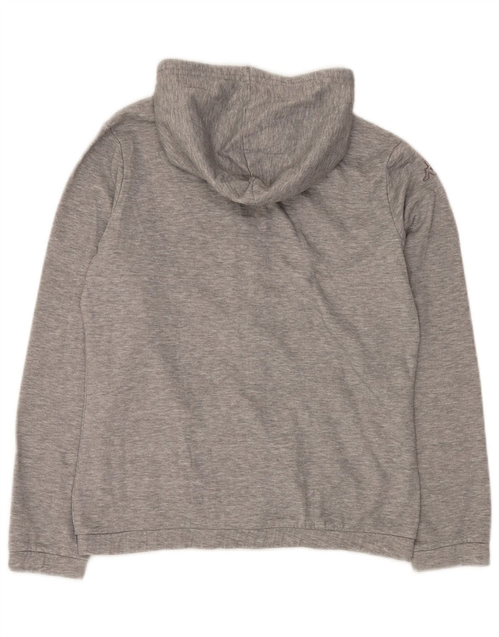 Maglione con cappuccio e zip grafica da donna Kappa UK 14 Grigio medio chiazzato