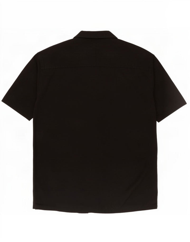 Camicia Zara da uomo a maniche corte XL in cotone nero