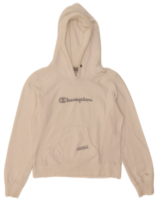 Felpa con cappuccio corta Champion Heritage Classics da donna UK 10 piccola bianca