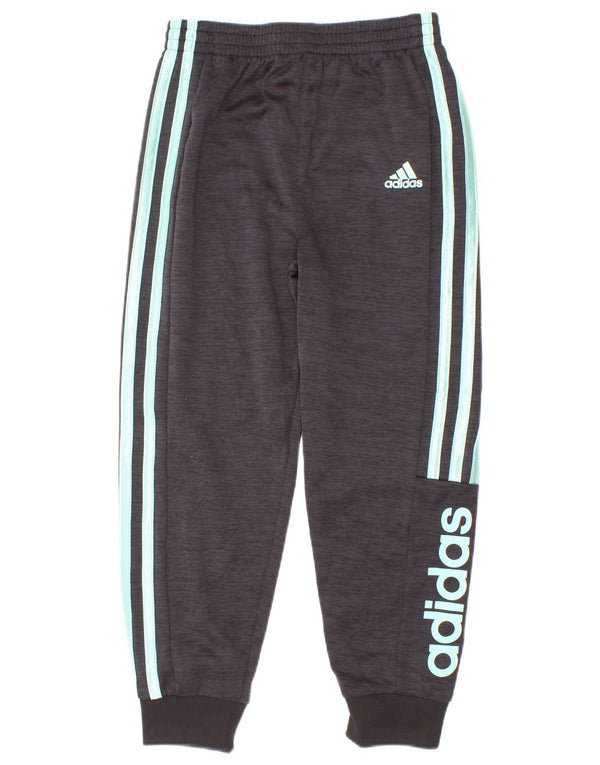 Pantaloni da tuta grafica da ragazzo Adidas Joggers 5-6 anni in poliestere grigio