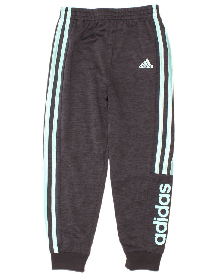 Pantaloni da tuta grafica da ragazzo Adidas Joggers 5-6 anni in poliestere grigio
