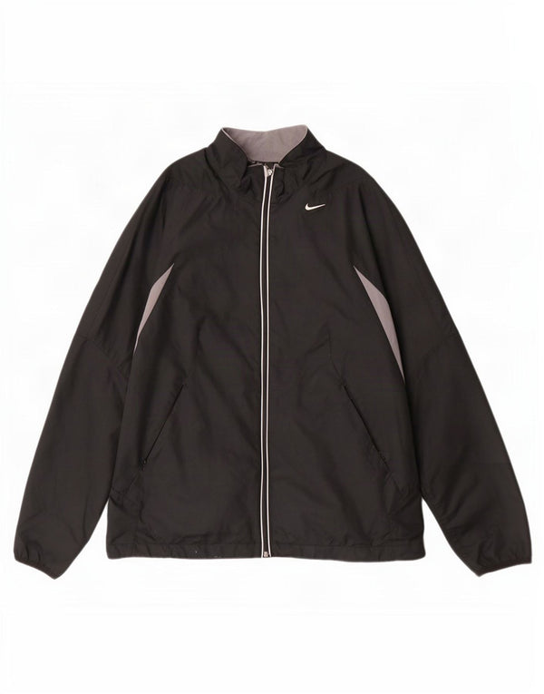 Giacca da tuta da donna Nike US 12/14 Large Nero Colourblock Poliestere