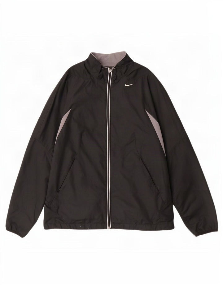 Giacca da tuta da donna Nike US 12/14 Large Nero Colourblock Poliestere