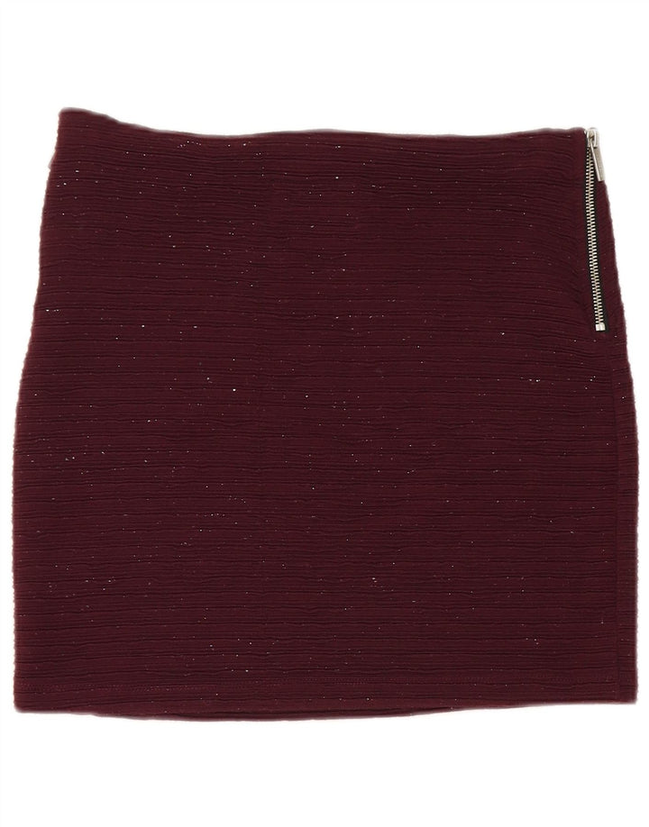 Minigonna da donna Superdry media W30 poliestere screziato bordeaux