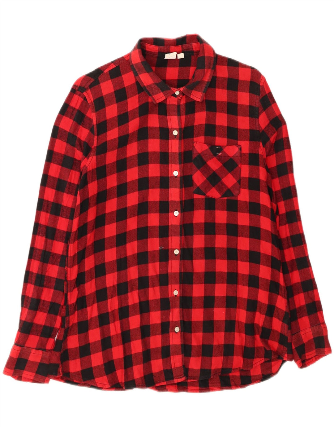 GAP Womens Flannel Shirt UK 16 Large Red Check Vintage Gap and Second-Hand Gap from Messina Hembry 