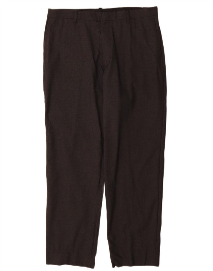 J. CREW Pantaloni chino dritti Crosby da uomo W36 L30 lana nera