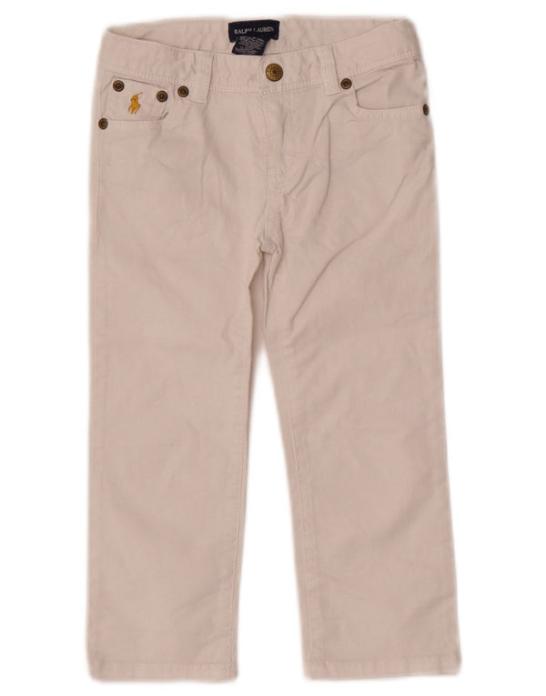 Pantaloni casual dritti per ragazze Ralph Lauren 4-5 anni W20 L15 cotone bianco