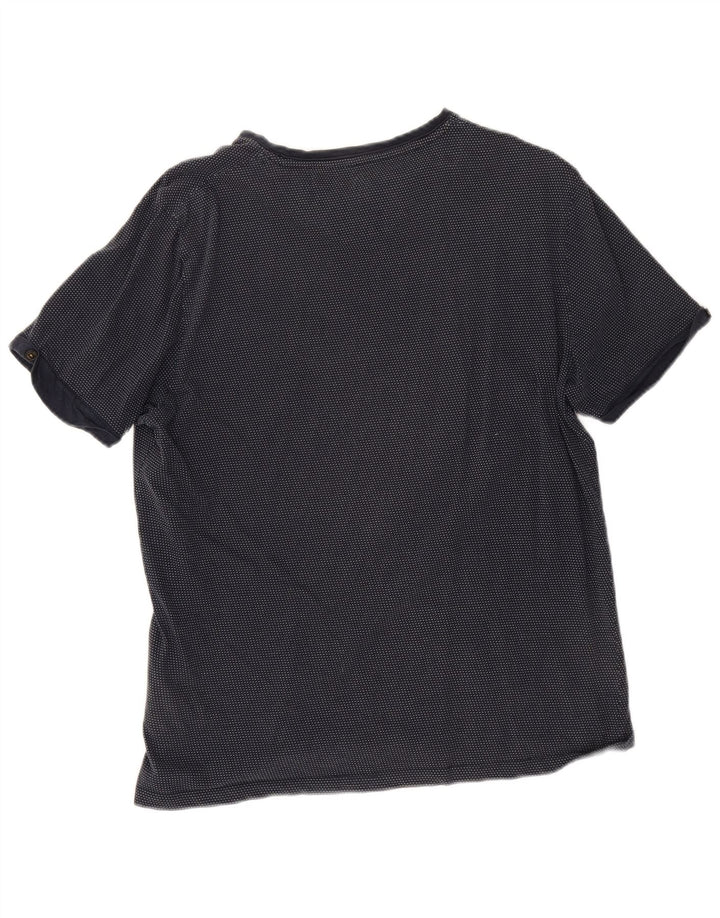 T-shirt da uomo Ted Baker taglia 4 grande in cotone blu navy