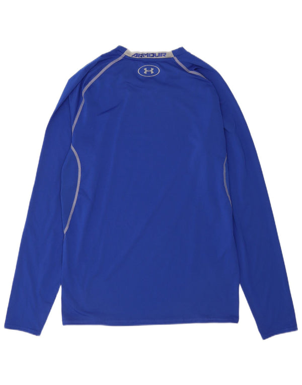Maglietta grafica da uomo Under Armour a maniche lunghe blu medio
