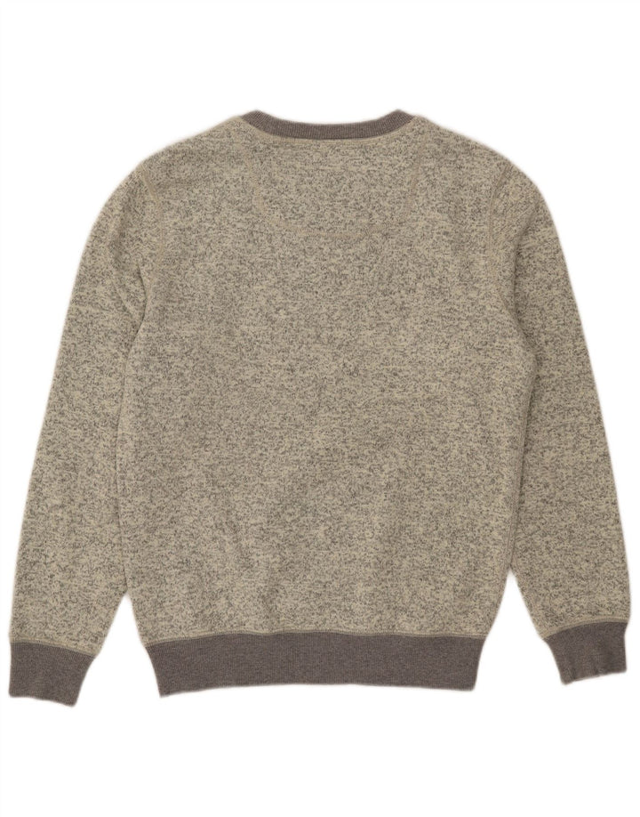 Joules Maglione da uomo con scollo a barca Maglione piccolo in poliestere chiazzato grigio