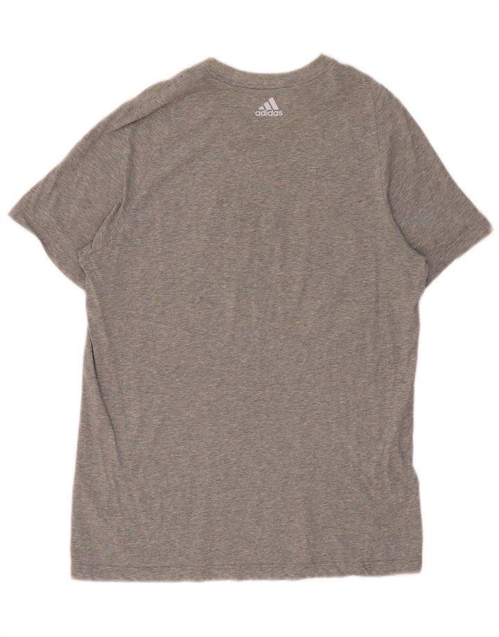 T-shirt grafica da uomo ADIDAS grande grigia