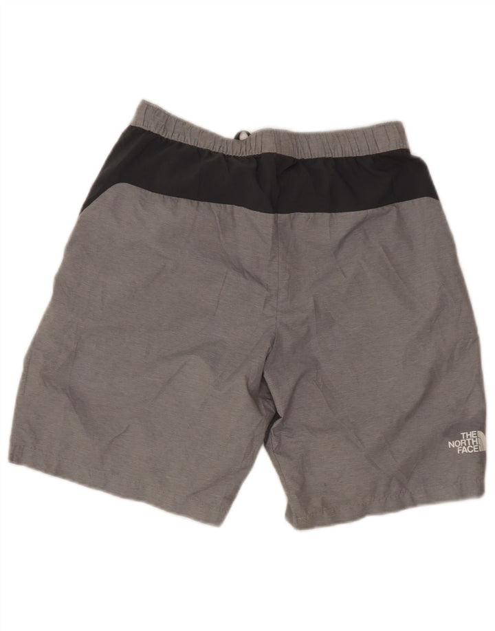 Pantaloncini sportivi da uomo The North Face Small in poliestere color block grigio