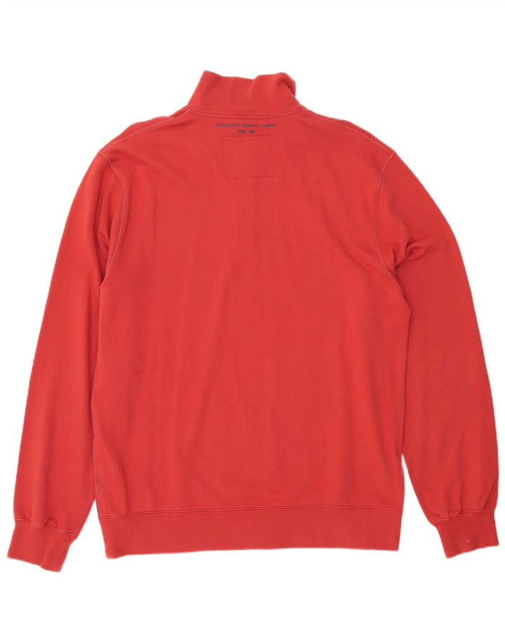 MARLBORO CLASSICS Felpa da uomo con zip e collo maglione XL rosso cotone