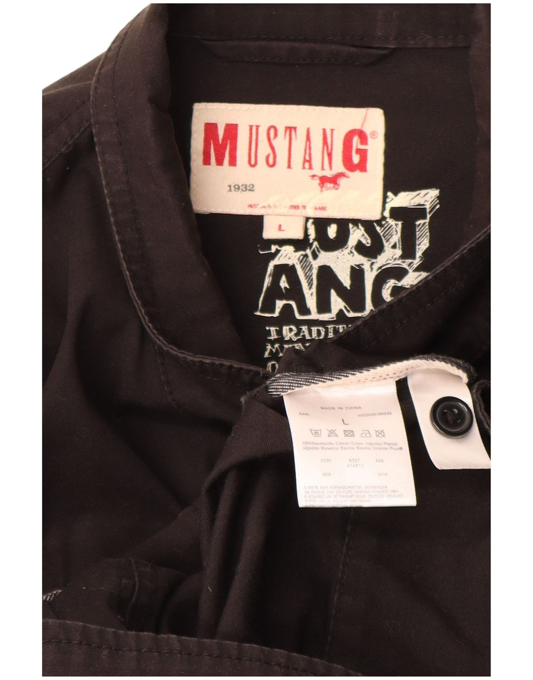 Giacca utility da uomo Mustang UK 40 grande cotone marrone