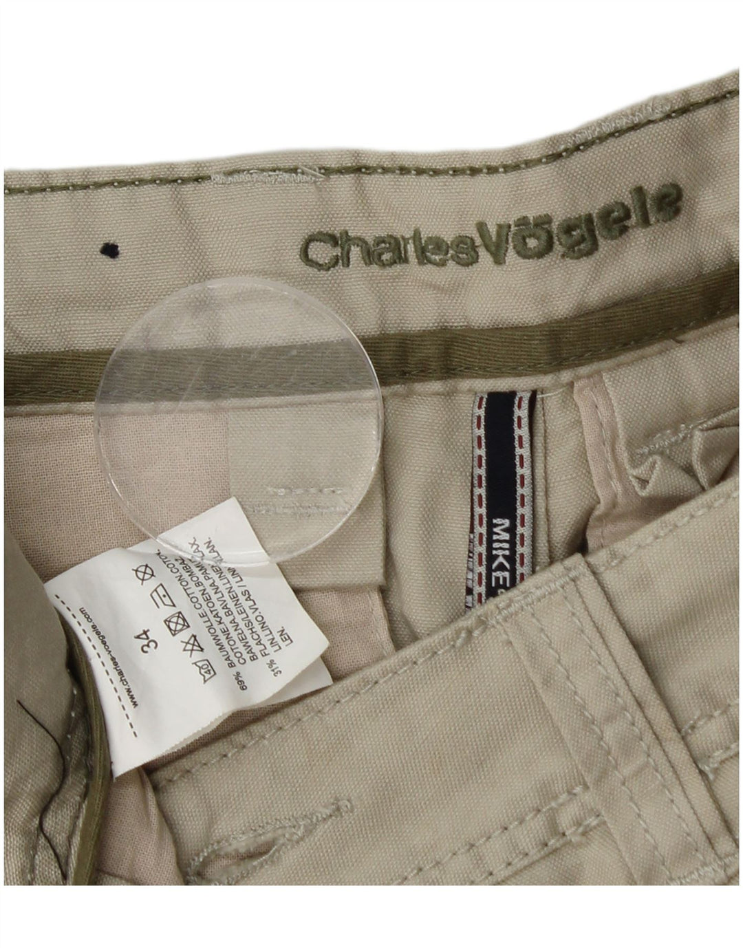 Pantaloncini cargo Mike da uomo Charles Vogele W34 grande cotone grigio