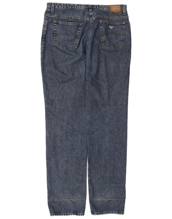 Jeans dritti da uomo ARMANI W33 L34 cotone blu