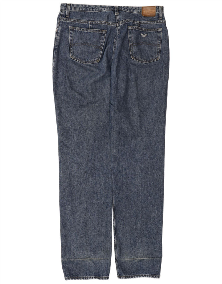 Jeans dritti da uomo ARMANI W33 L34 cotone blu